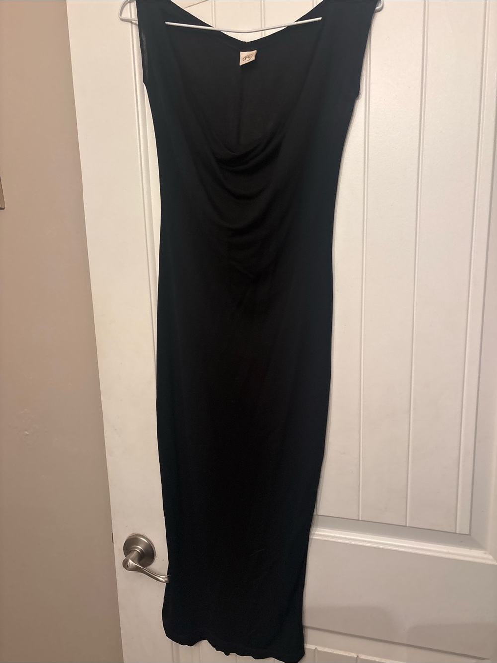 Elegant Black Cowl Neck Slip Dress